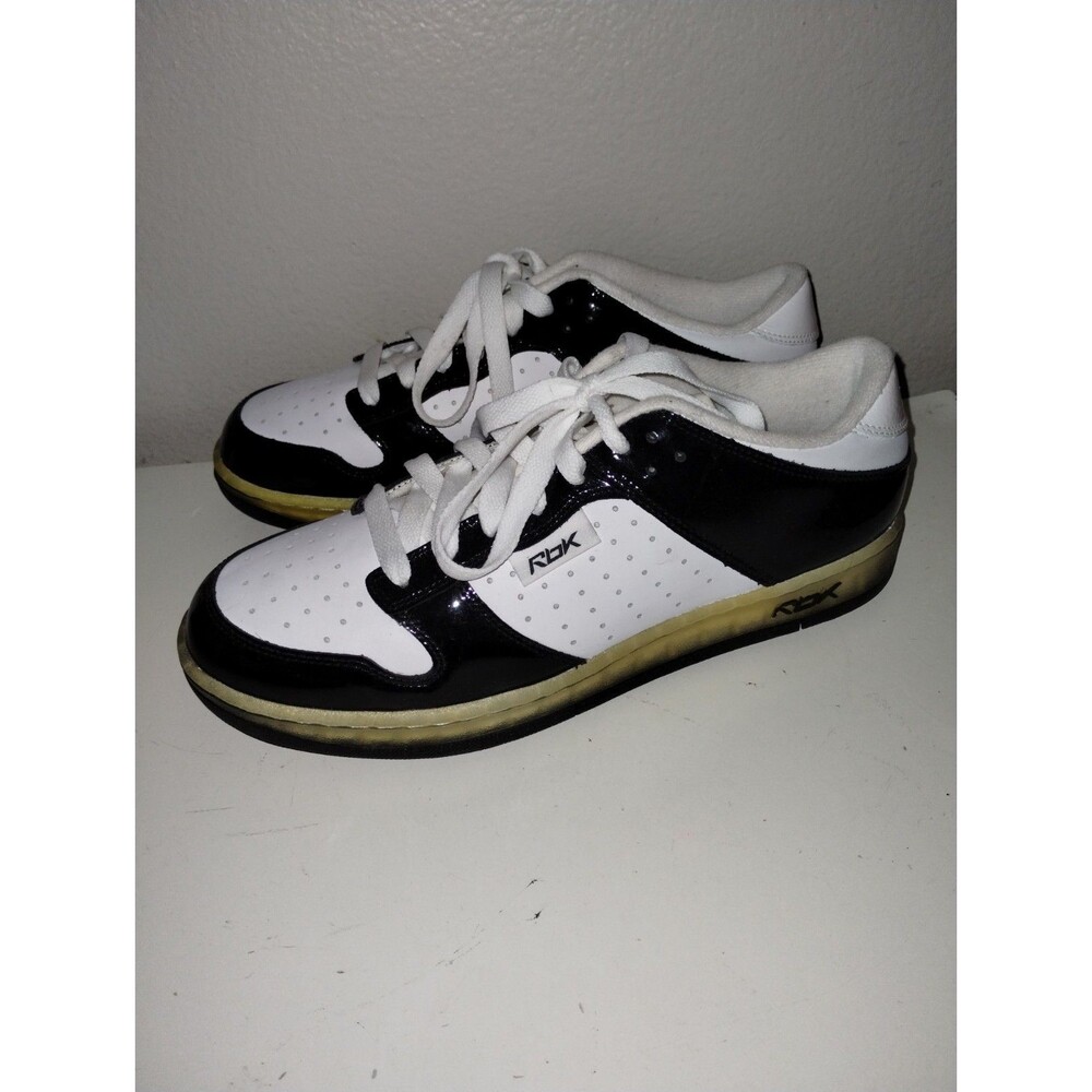 Reebok Mens Black White Skate Shoe Size 10